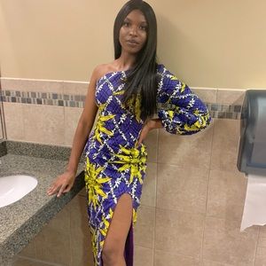 Ankara Slit Dress